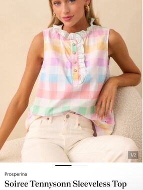 Soiree Tennyson Sleeveless Camisole - Pastel Gingham